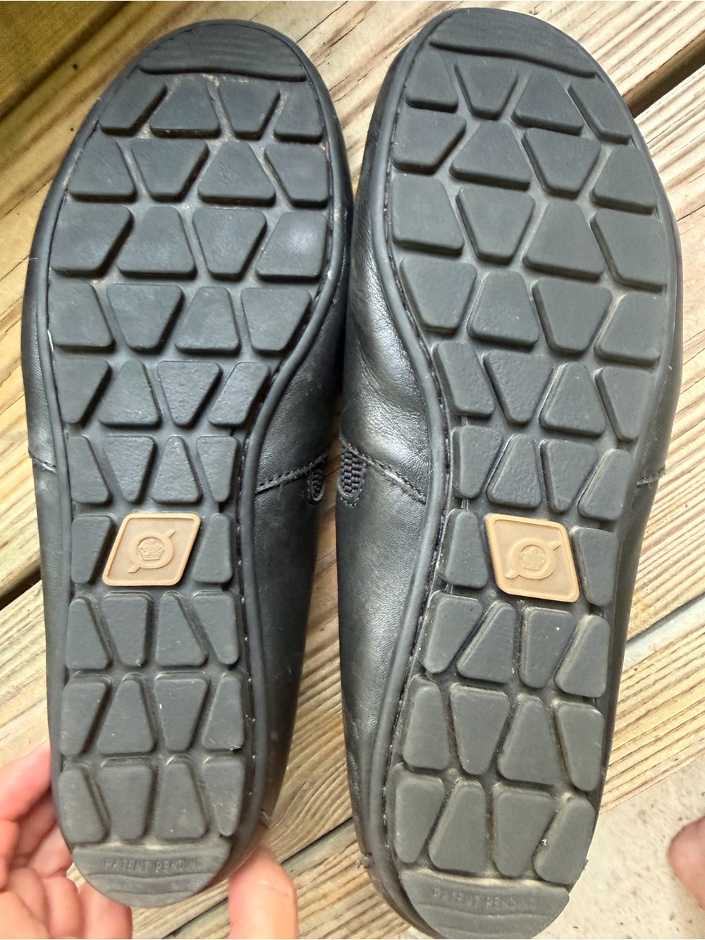 Born Black Leather Slip-On Flats with Floral Plaid Insole - Picture 4 of 8